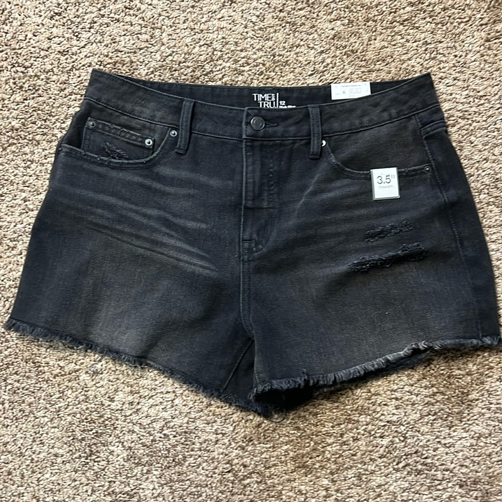 New women’s high rise shorts size 12 by Time and Tru - Picture 1 of 5